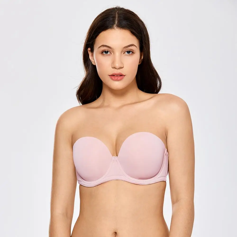 

Women's Plus Size Full Coverage Slightly Padded Underwire Contour Multiway Strapless Bra