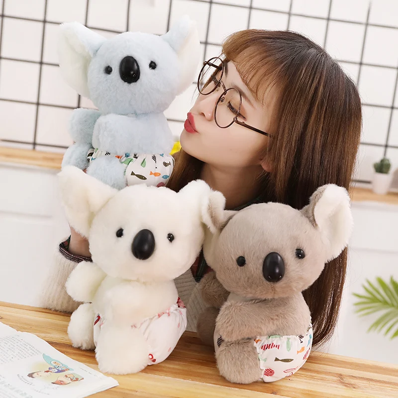 25 см кавайные подгузники коалы игрушки мягкие животные плюшевые кукла для детей