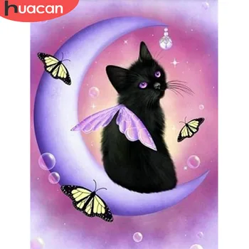 

HUACAN Animal Diamond Paintnig Cat Full Square Drill Home Decoration Beaded Picture Kit New Arrival Embroidery Full Mosaic