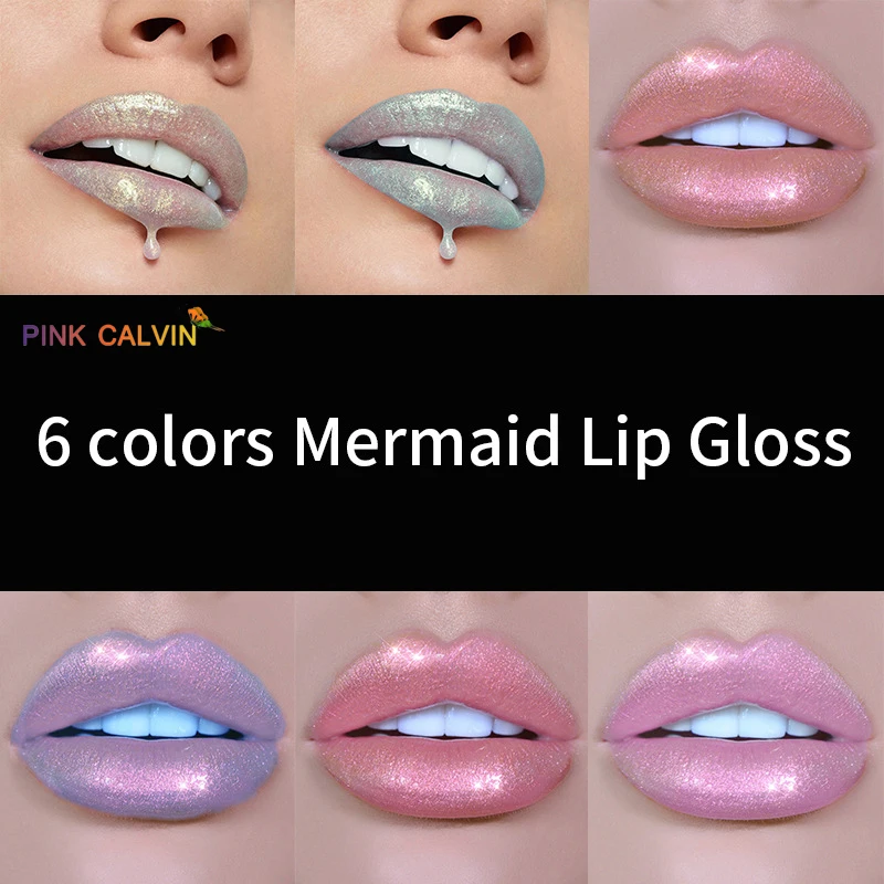 

HANDAIYAN 1Pc Hot Lips Makeup 6 Colors Liquid Lipstick Mirror Surface Lip Gloss Tint Lasting Moisturizing Non-stick Cup Lip Glaz