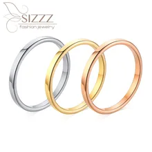 SIZZZ, 2 мм, светильник из нержавеющей стали, плоское кольцо для тела, Корейская версия минималистичного стиля, Женское кольцо