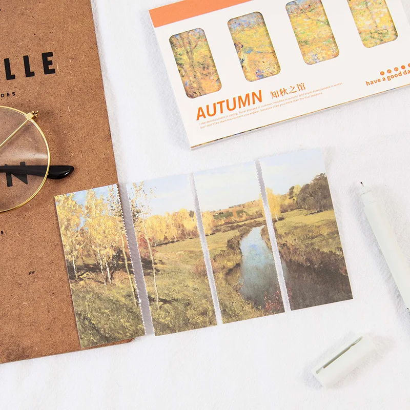 

Famous Painting Theme Sticker Four Seasons Art Museum Series Book Decor Diy Stickers for Laptop Scrapbook Album Diary 20Pcs