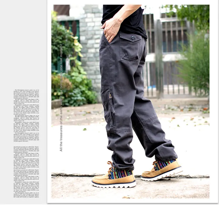Хлопок Брюки-карго Мужская Уличная повседневные штаны Pantalon Hombre мужские свободные в стиле «хип-хоп» штаны-шаровары