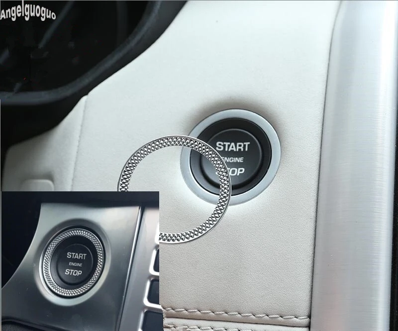 ABS Chrome Car Engine Start Stop Switch Ring Cover For Land Rover Discovery Sport 5 Range Rover Sport Evoque Vogue SV style