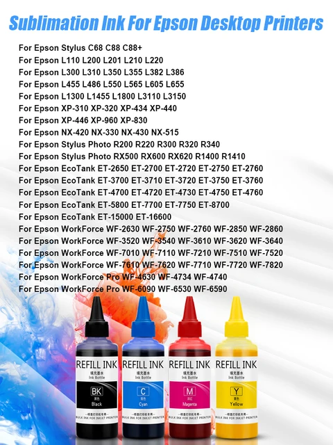 100ml 4colors/set Sublimation Ink For 