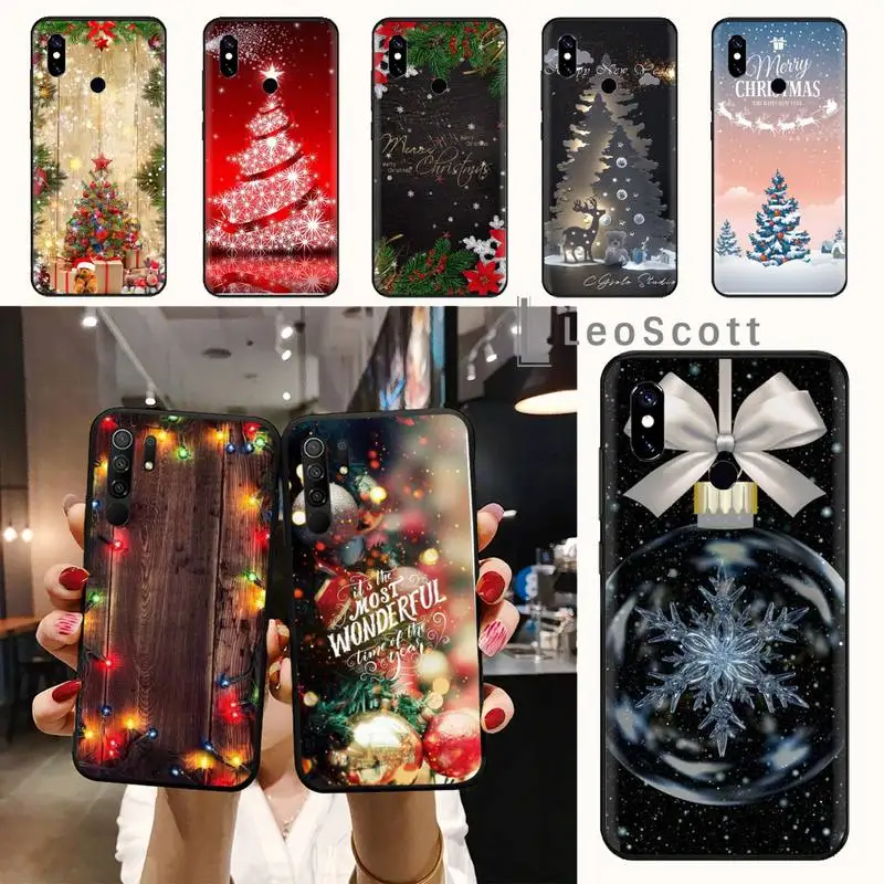 Marry Christmas Tree Custodia Per Telefono Di Capodanno Per Xiaomi Redmi Note 7 8 9 T Max3 S 10 Pro Lite Funda Shell Coque Cover