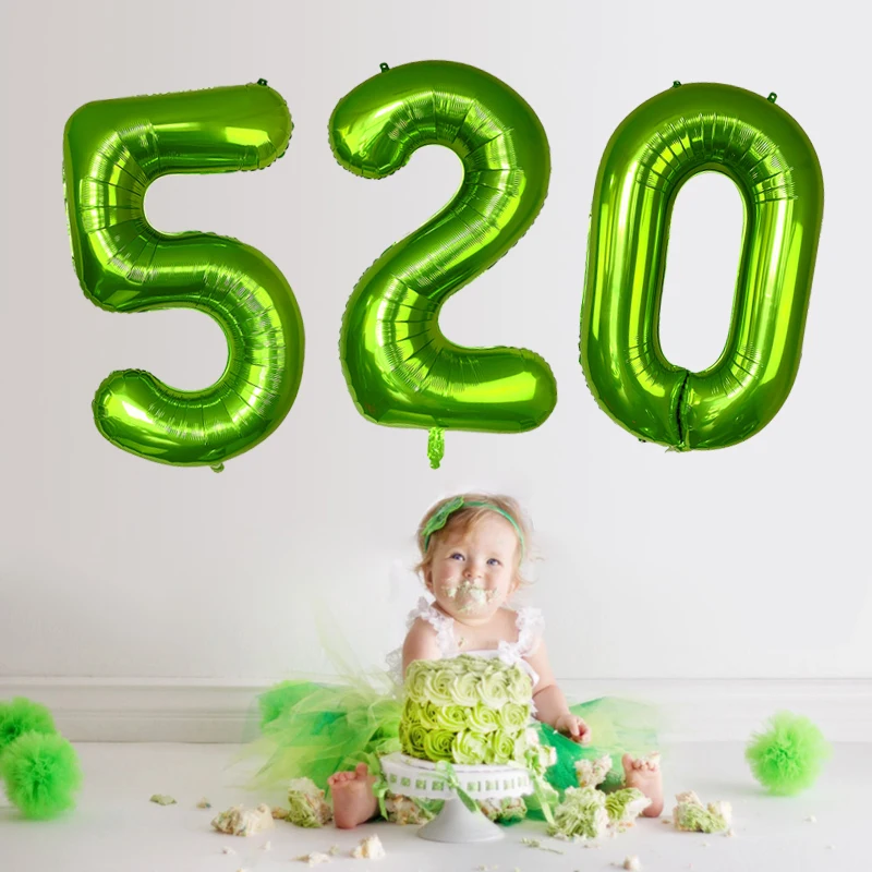 40 дюймов зеленый 520 форма фольги праздничные надувные шары вечерние свадебные гелиевый воздух шары для юбилейных поставок