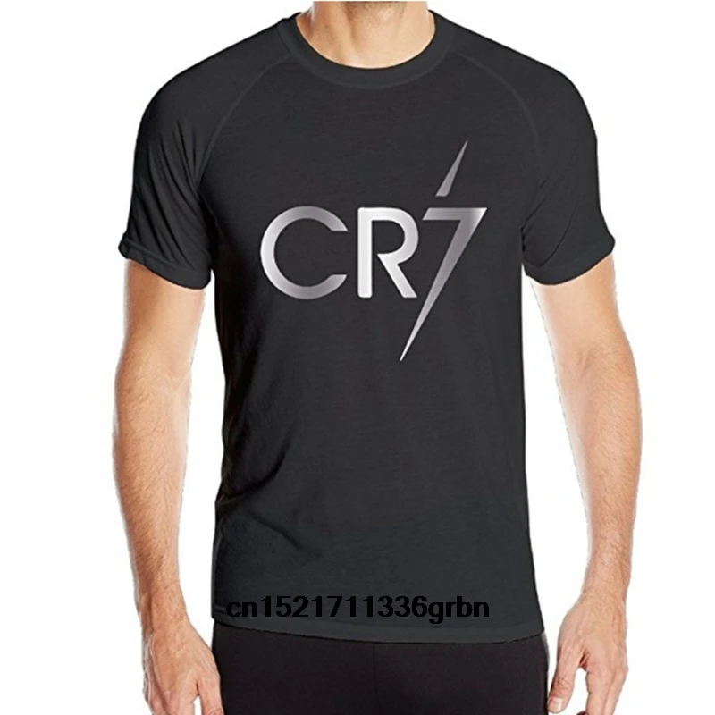 Camiseta de hombre Cristiano Ronaldo CR7 Logo platino negro secado ...