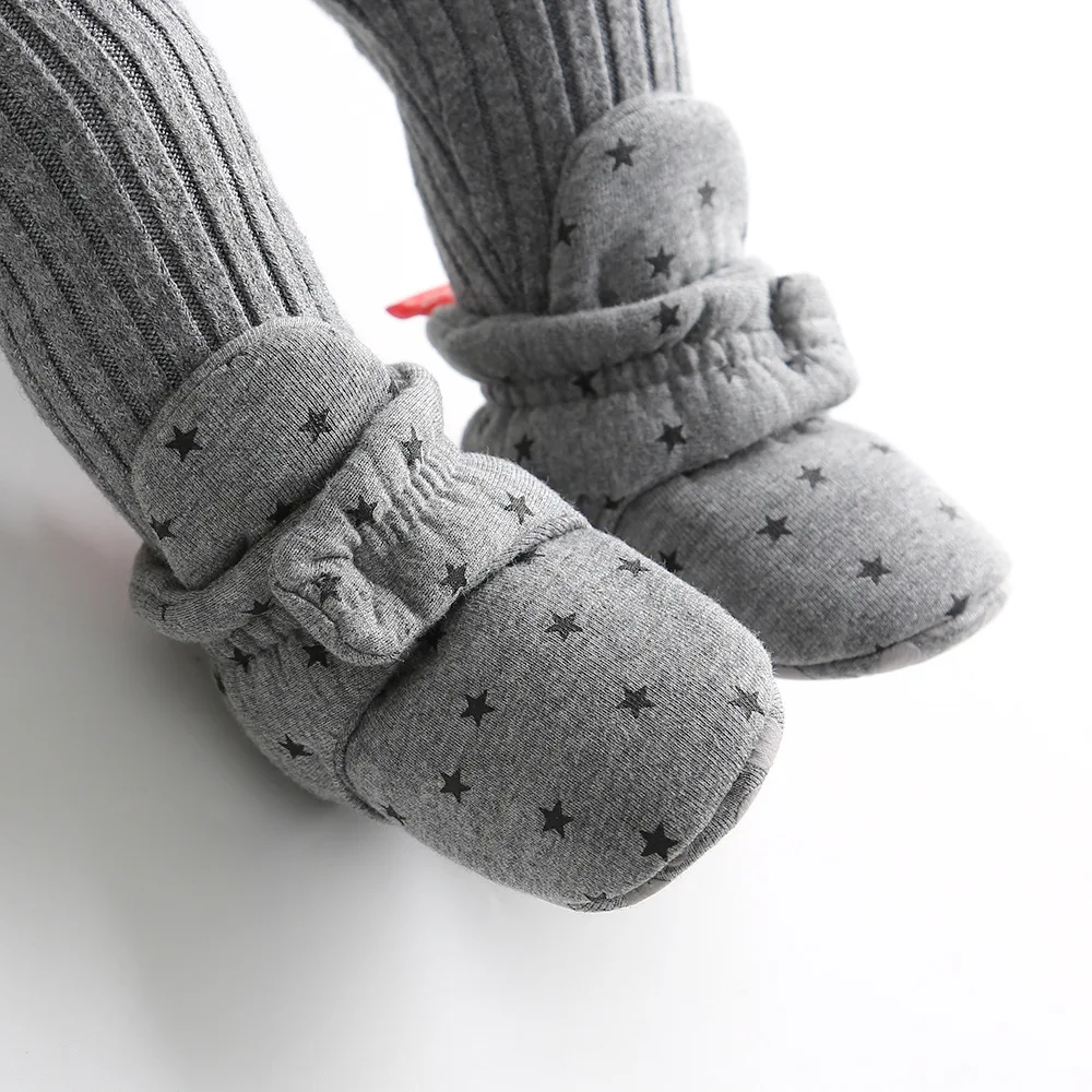 Baby Girl Winter Warm First walkers Baby Girls Cotton Shoes  Booties Crib Shoes Home Shoes for 0-18Months child kids