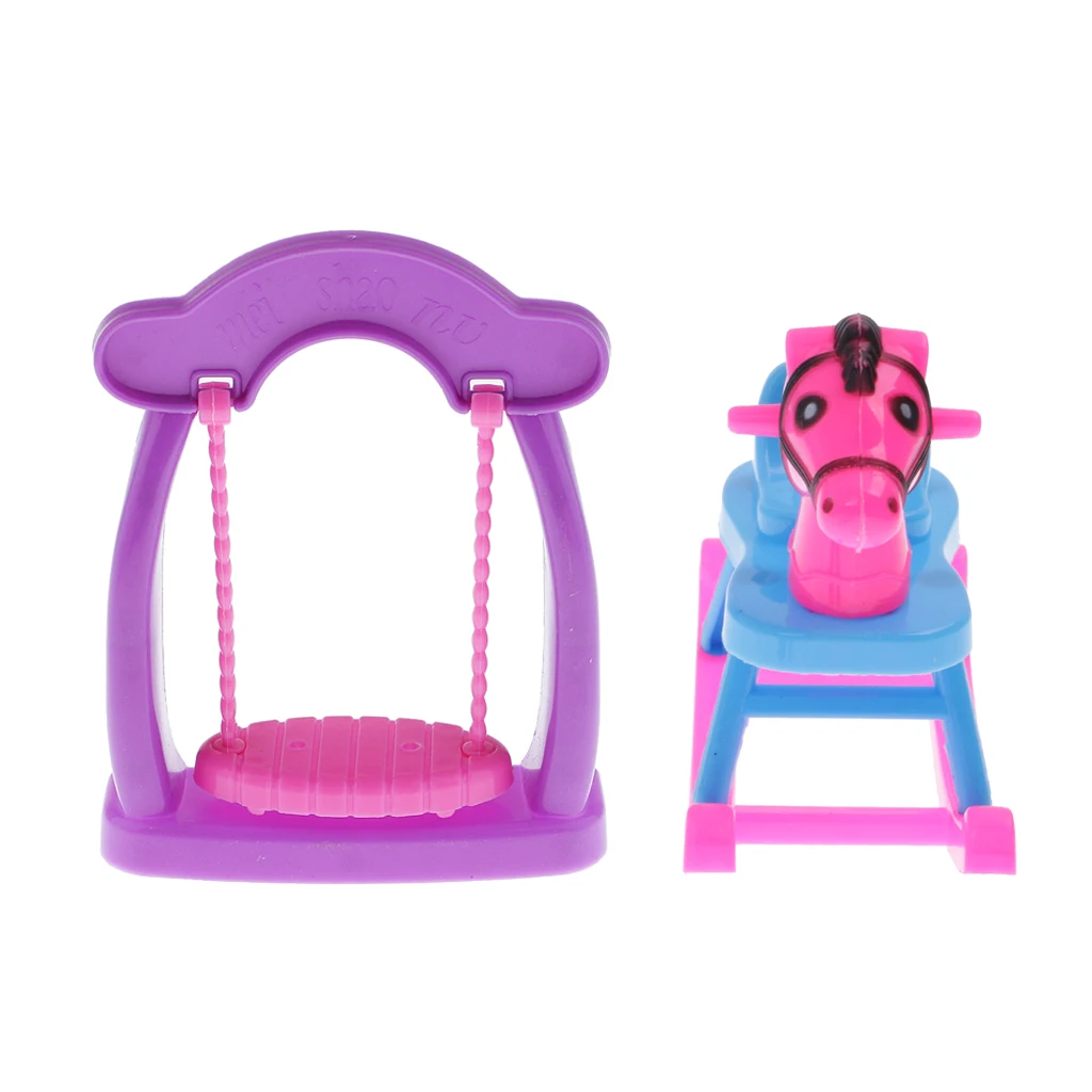 Mini Baby Room Swing Rocking Horse Kids Pretend Play Toys for  Dolls