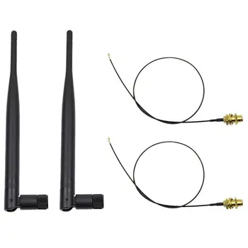 

Dual-band WIFI Antennas+IPEX4 MHF4 Cable For AX200 9260 NGFF M.2 Wireless Card Support Intel 7260 7265 8260 8265 9260 9265