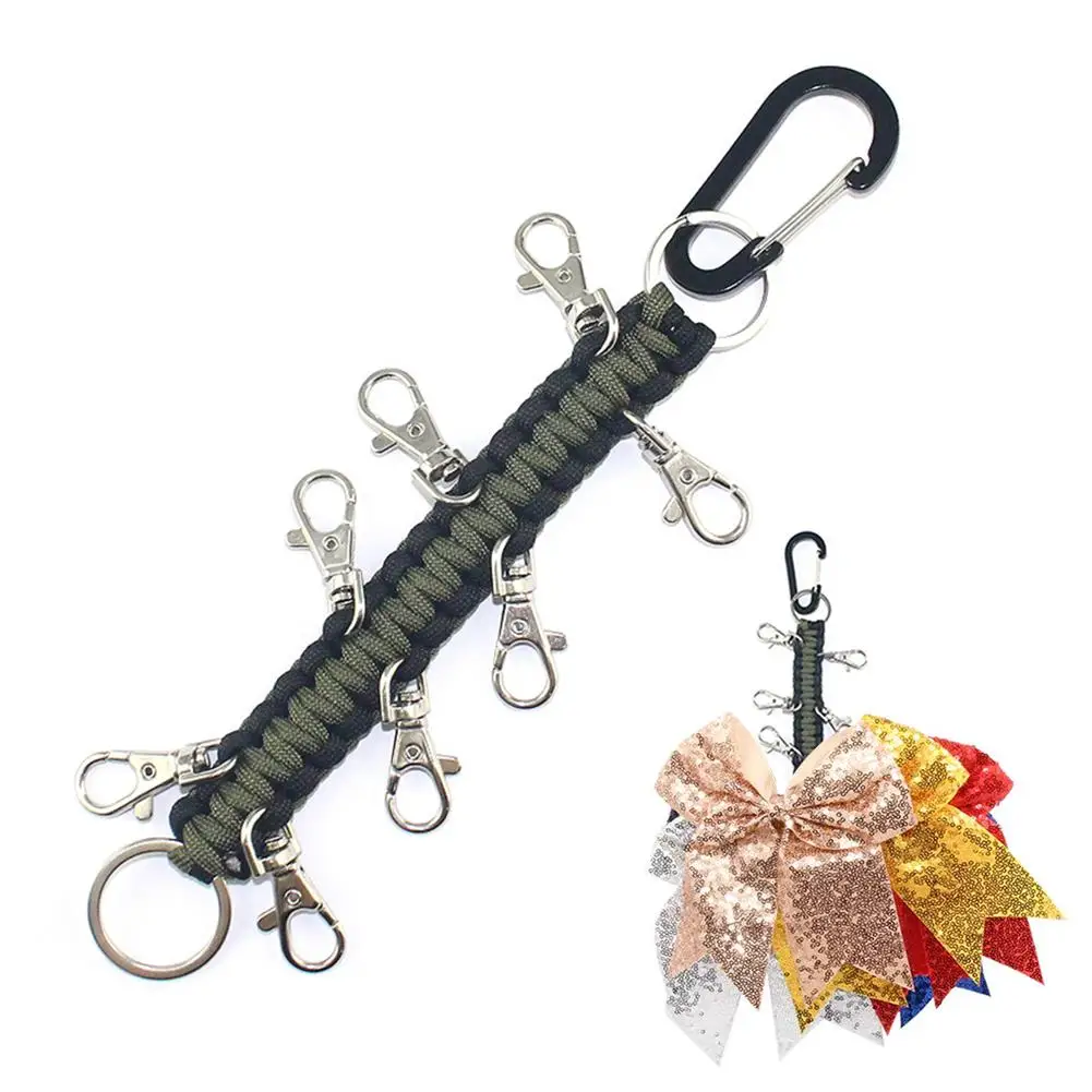 Climbing Keychain Outdoor Survival Kit Cord Military Emergency Rope Carabiner For Fishing Lanyards Boating Climbing Accessories