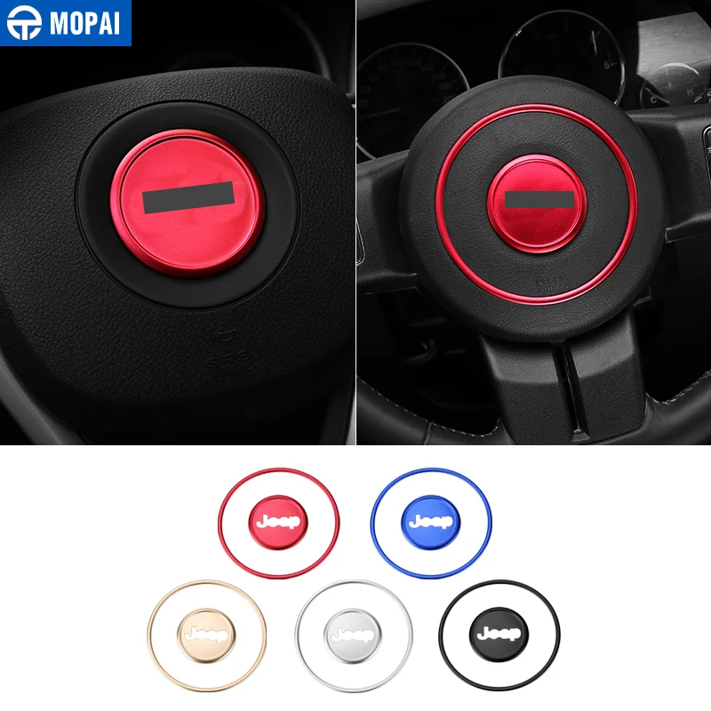 MOPAI украшение на руль автомобиля Накладка для Jeep Wrangler/Cherokee/Compass/Patriot/Grand Cherokee/Renegade
