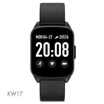 

KW17 Smart Watch Heart Rate Monitoring HD Display Wristwatch Silicone Strap Chronograph Sports Multi-function Watches