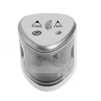 

Student Electric Pencil Sharpener Two-hole Automatic Pencil Planer Battery Pencil Sharpener With Safety Lock Office