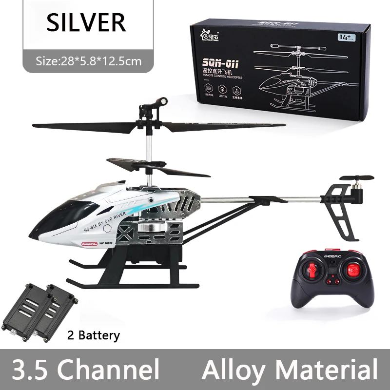 remote control helicopter for adults DEERC RC Helicopter 2.4G Aircraft 3.5CH 4.5CH RC Plane With Led Light Anti-collision Durable Alloy Toys For Beginner Kids Boys top RC Helicopters RC Helicopters