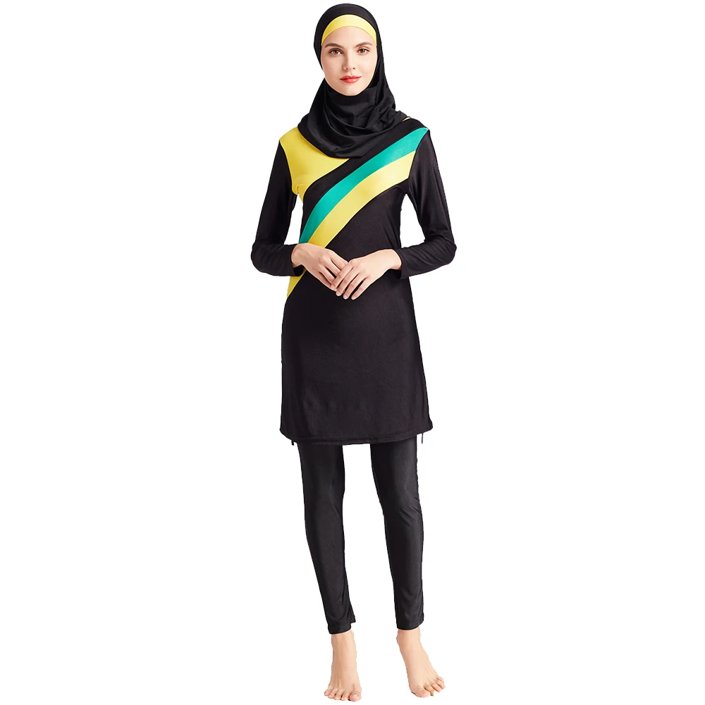 Женский купальный костюм размера плюс, мусульманский купальный костюм, новинка, Мусульманский купальник, Мусульманский купальник, хиджаб, женский купальник