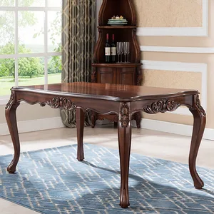 Обеденный стол и стулья из массива дерева в американском стиле для 6 человек, мебель для гостиной