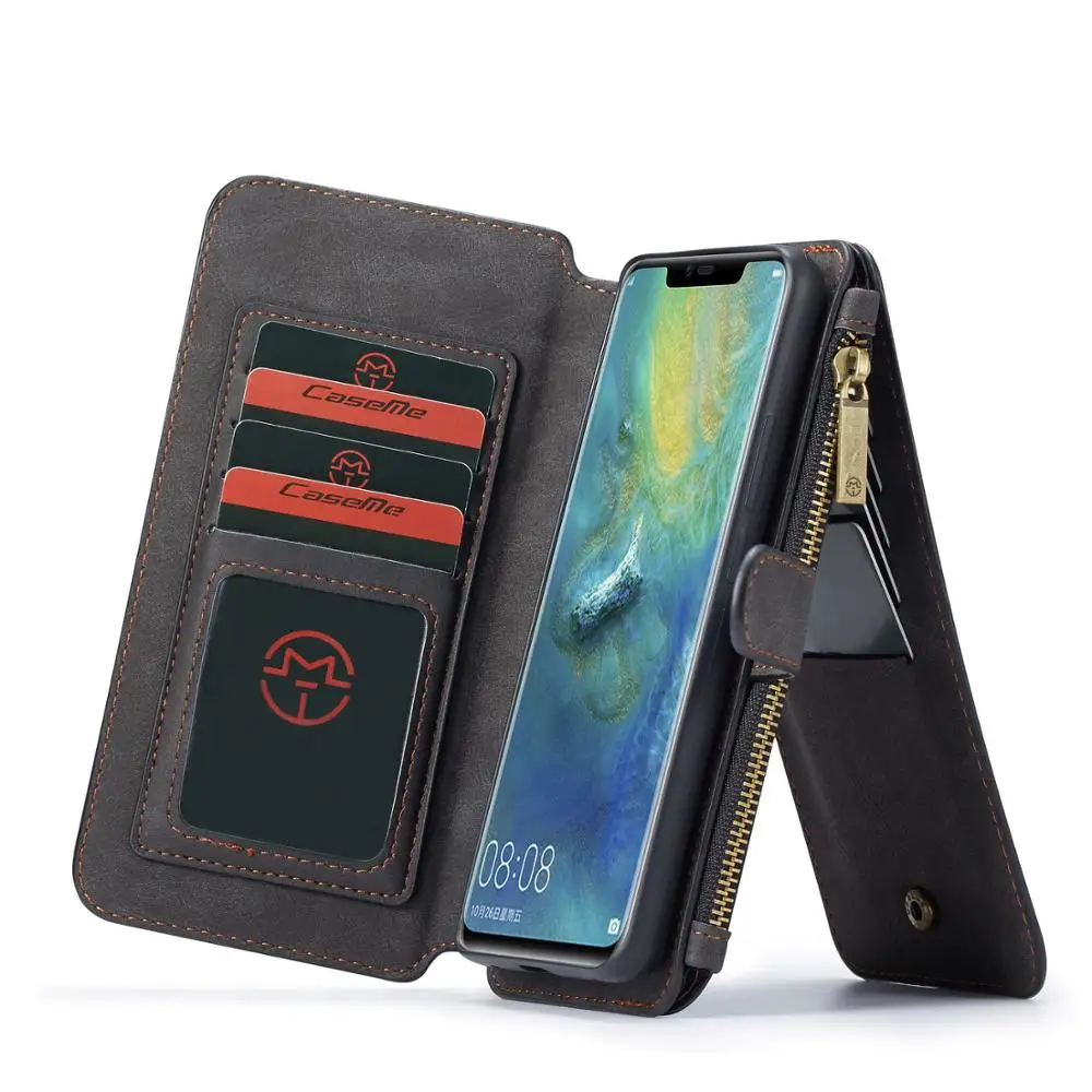 Чехол для huawei mate 20 pro, Многофункциональный Магнитный Флип-кошелек, кожаный чехол на молнии с подставкой для huawei mate 20 P30 Pro Lite, чехол