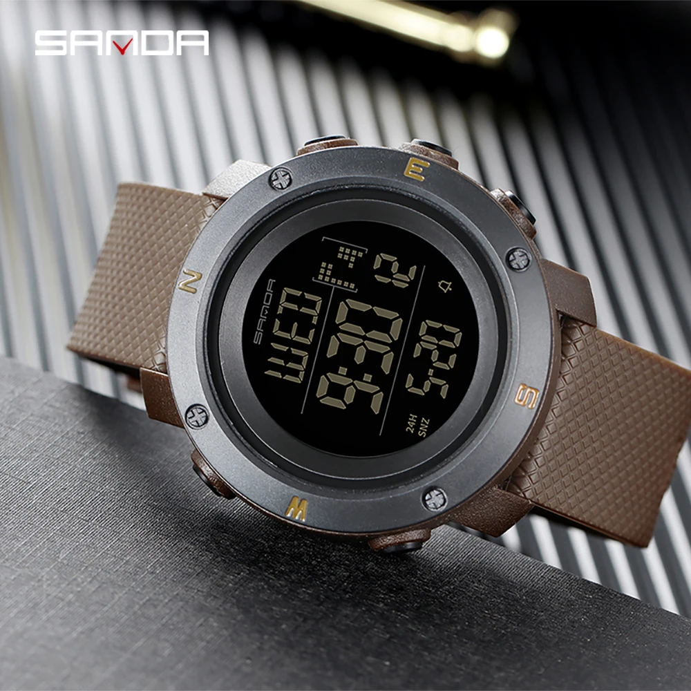 

SANDA 2019 Digital Men Watch Fashion High Quick Relogios Masculinos Waterproof Outdoor Sport Military hombre Watch Men 361g