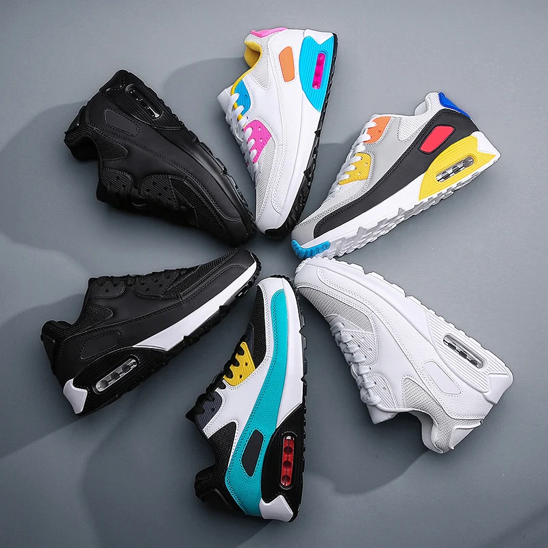 Shoes Outdoor Couple Sneakers Unisex Big-Size Men Casual Air-Cushion Non-Slip Breathable