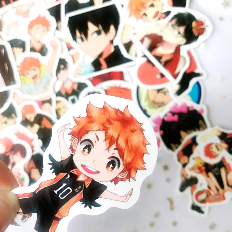 50 шт. волейбольные Аниме Haikyuu наклейки для автомобиля ноутбука мотоцикла