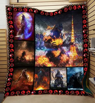 

Anime Monster Printed Home Sofa Cover Quilt Kids Adult Warm Blankets For Beds Outdoor Camping Picnic Quilt Dropshipping
