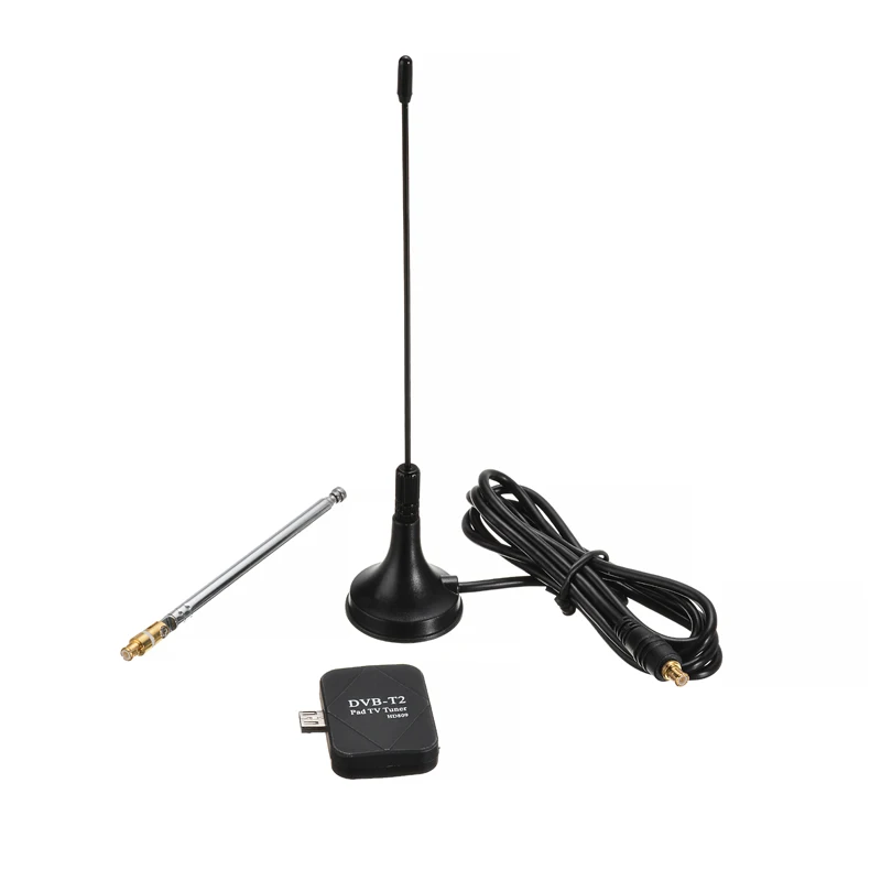DVB T2 T HD цифровой ТВ тюнер приемник для Android мобильный телефон TV Dongle с двумя