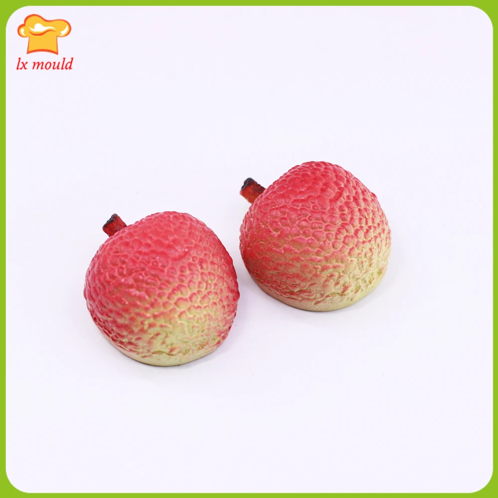 

2020 new fruit chocolate silicone moulds litchi fruit silicone mold fudge cake decoration soap food Molds