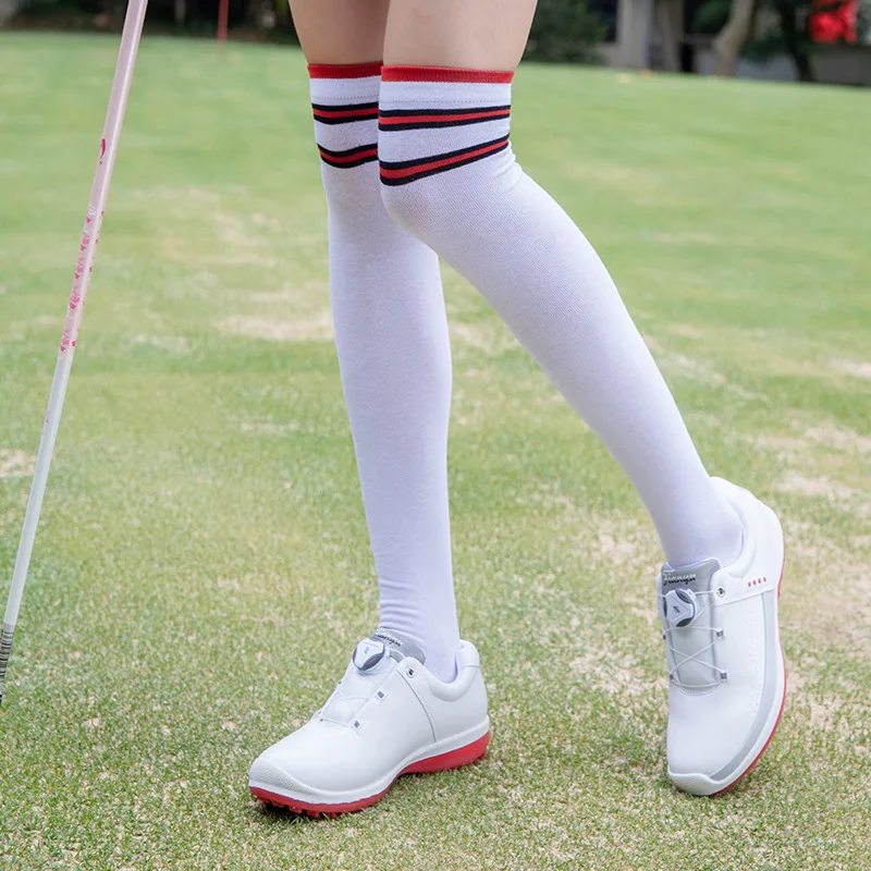 TTYGJ A Pair Golf Socks Women's Knee-high Socks Warm Breathable Three Bars Hundred Match Casual Long Sports Cotton Socks