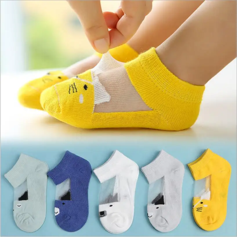 Baby Socks for Girls Boys 0-5Y Infant Cotton Mesh 5Pairs/lot