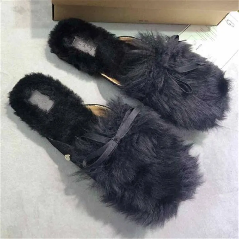 Warm Winter Flats Lace Up Loafers Warm Fur Flats Sheep Wool Shoes Round Toe Women Shoes Comfort Casual Single Female Shoes