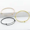 Stainless Steel Bracelet for Women Expandable Diameter Viking DIY Thread Twist Bangles Adjustable Jewelry Pulseiras Feminina 4