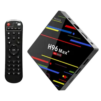 

H96 Max 4+64GB Quad Core 2.4G WiFi TV Box Set-Top Media Player for Android 8.1