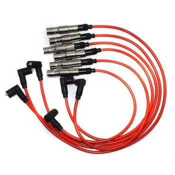 

WOLFIGO 6pcs Spark Plug Wire Cable Kit 430NC Fit for VW Golf Jetta Passat VR6 1993-1999 2.8L-V6 021998031 021998031A 021998031D