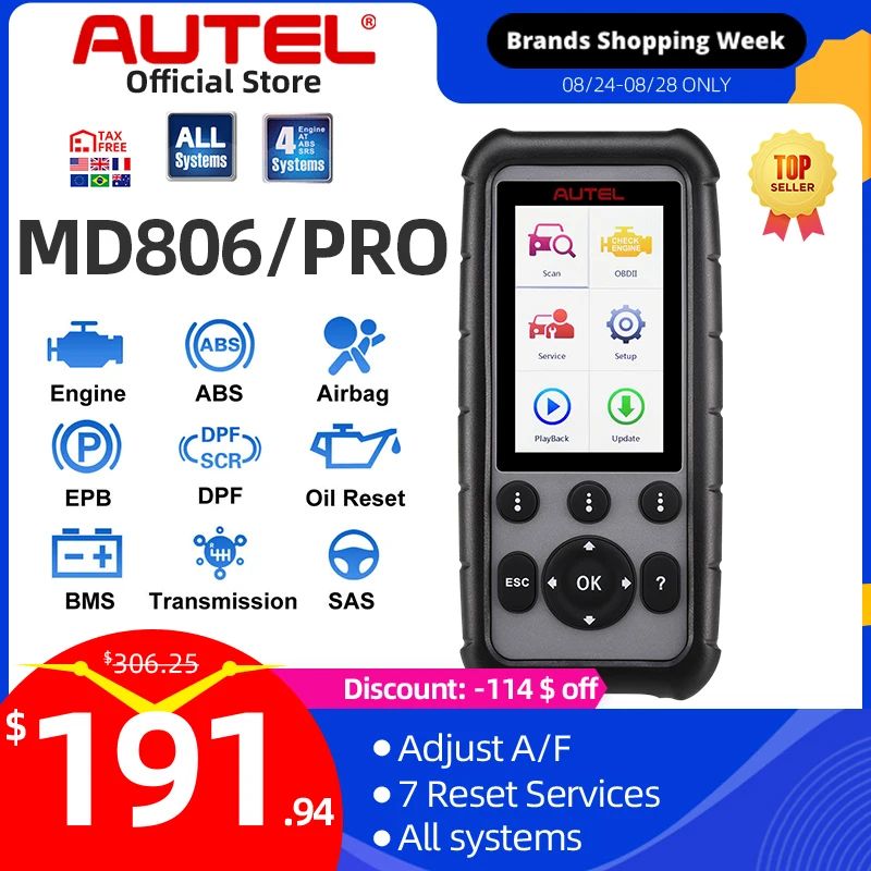 Autel MaxiDiag MD806 и Pro OBD2 автомобильный диагностический инструмент OBD 2 Автомобильный