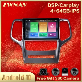 

360 Camera Android 10 screen Car Multimedia player For Jeep Grand Cherokee 2008-2013 radio stereo GPS navi head unit auto stereo