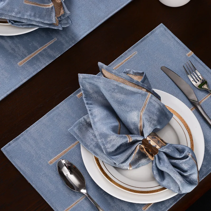 

4 Pcs Polyester Fabrics Napkins For Kitchen Table Napkin Decoupage Reusable Breakfast Placemats Nordic Style Napkins For Cutlery