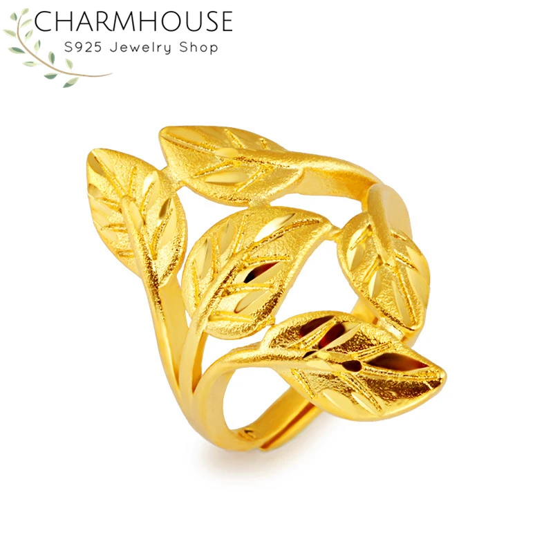 Кольца Charmhouse из чистого золота женские регулируемые обручальные кольца с