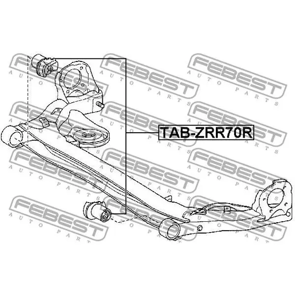 Сайлентблок задней балки TOYOTA ISIS ANM1#,ZGM1#,ZNM10 2004.09