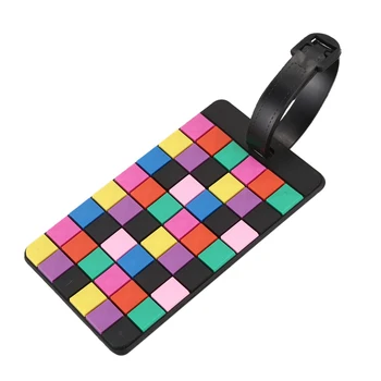 

Portable Secure Travel Suitcase ID Luggage Handbag Large Tag Label (Yellow+Purple)