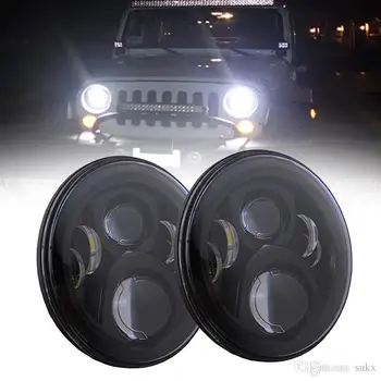 

7 inch round black Cree LED headlight high and low beam suitable for J eep W rangler JK TJ LJ CJ Hummber H1 H2