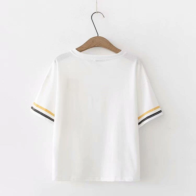 MERRY PRETTY/Хлопковые женские футболки Harajuku с рисунком кота, футболка с коротким рукавом и круглым вырезом для женщин, Повседневные базовые топы, футболки