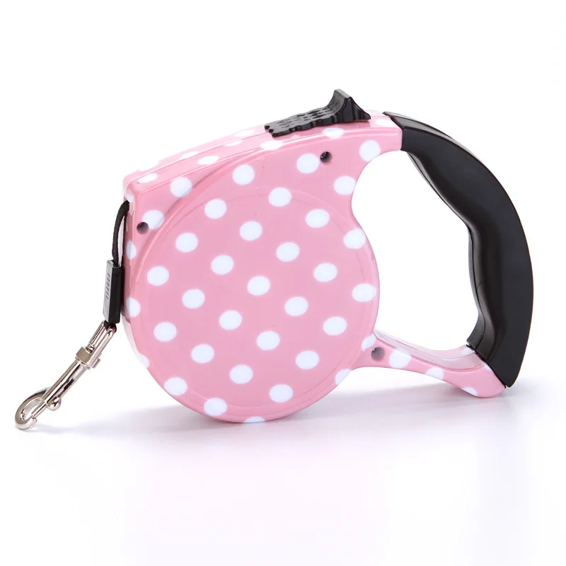 5M Colorful Retractable Dog Leash Extending Puppy Walking Leads Pet Dog Running Leashes Hands Freely Great For Walking Dog 