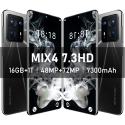 Mobile Phone MIX4 Qualcomm 888+ 16GB 1T Global Version Smartphone 7.3 Inch 7300 mAh Android12 10 Core Unlock 4G LTE 5G Cellphone
