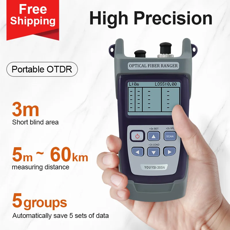 Youysi 305n Новый Высокоточный Мини OTDR кабеля останова детектор оптического