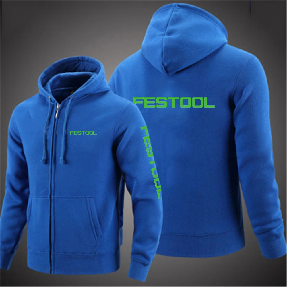 Mens Solid Color Zipper Hoodies Sweatshirts