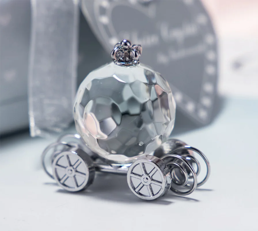 Wedding Favors or Baby Shower Gifts Silver Crystal Pumpkin Carriage