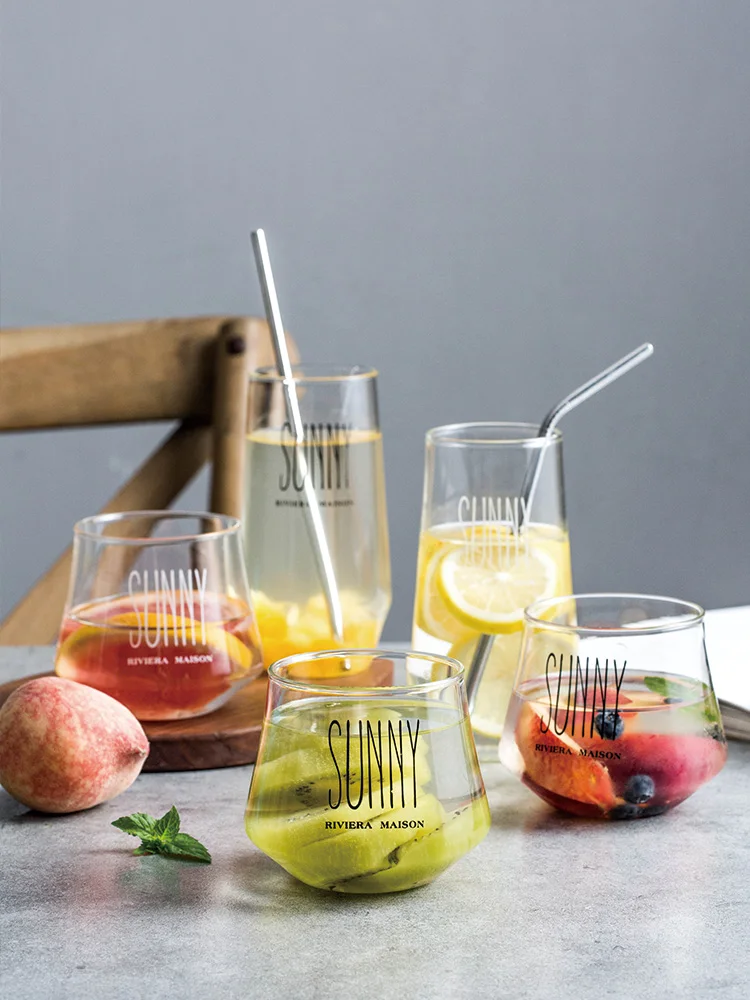 Прозрачная стеклянная чашка Солнечный сок стеклянная кружка молоко кофе коктейльное стекло боросиликатное стекло питьевое стекло es Офис Дом Ресторан