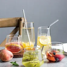 Прозрачная стеклянная чашка Солнечный сок стеклянная кружка молоко кофе коктейльное стекло боросиликатное стекло питьевое стекло es Офис Дом Ресторан